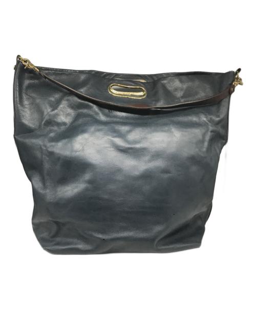 KOLOR（カラー）KOLOR (カラー) 2WAYレザーバッグ ネイビーの古着・服飾アイテム