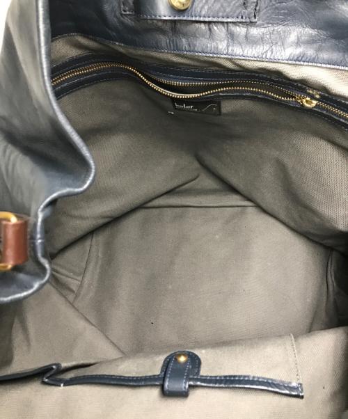 KOLOR（カラー）KOLOR (カラー) 2WAYレザーバッグ ネイビーの古着・服飾アイテム