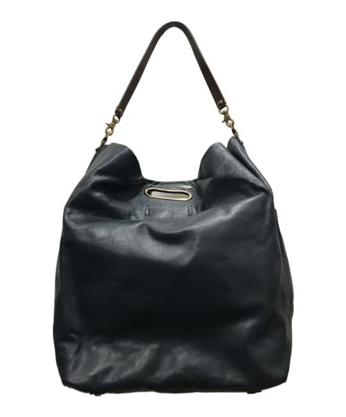 KOLOR（カラー）KOLOR (カラー) 2WAYレザーバッグ ネイビーの古着・服飾アイテム