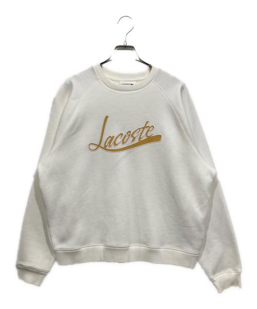 LACOSTE（ラコステ）LACOSTE (ラコステ) ロゴラグランスウェット ホワイト サイズ:38の古着・服飾アイテム