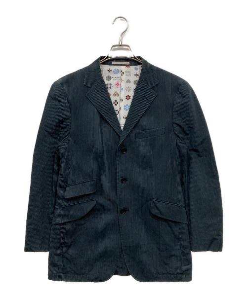 BURBERRY BLACK LABEL（バーバリーブラックレーベル）BURBERRY BLACK LABEL (バーバリーブラックレーベル) 3Bストライプジャケット ネイビー サイズ:Mの古着・服飾アイテム