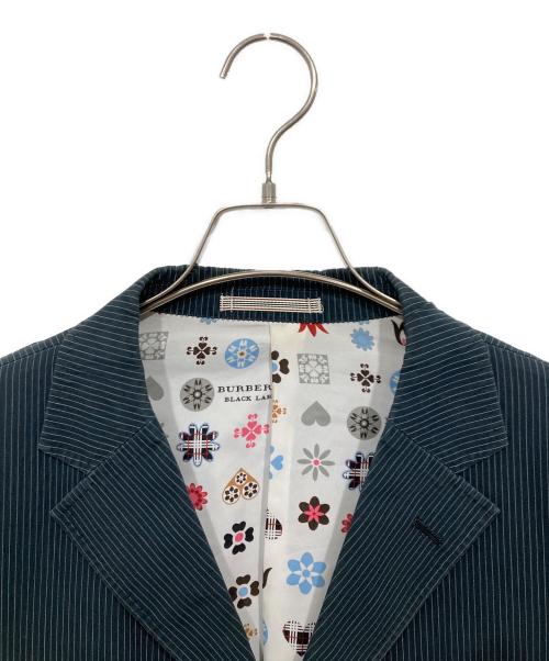BURBERRY BLACK LABEL（バーバリーブラックレーベル）BURBERRY BLACK LABEL (バーバリーブラックレーベル) 3Bストライプジャケット ネイビー サイズ:Mの古着・服飾アイテム
