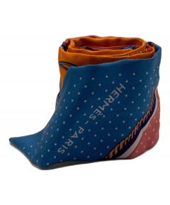 中古・古着通販】HERMES (エルメス) シルクスカーフ切替ニットシャツ