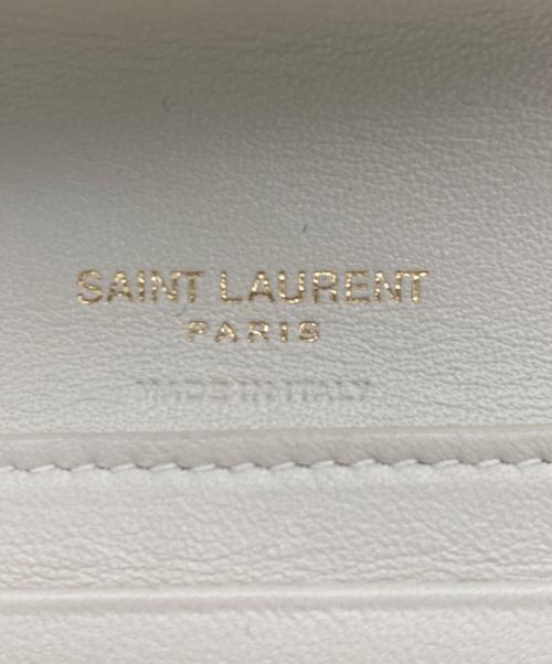 Saint Laurent Paris（サンローランパリ）Saint Laurent Paris (サンローランパリ) マルチフォールドウォレット ホワイトの古着・服飾アイテム