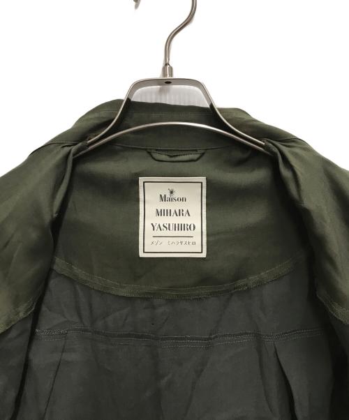 Maison MIHARA YASUHIRO（メゾン ミハラ ヤスヒロ）Maison MIHARA YASUHIRO (メゾン ミハラ ヤスヒロ) ダブルレイヤードソリッドシャツ グリーン サイズ:38の古着・服飾アイテム