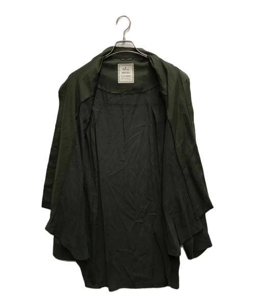 Maison MIHARA YASUHIRO（メゾン ミハラ ヤスヒロ）Maison MIHARA YASUHIRO (メゾン ミハラ ヤスヒロ) ダブルレイヤードソリッドシャツ グリーン サイズ:38の古着・服飾アイテム