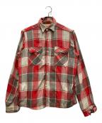 MONTGOMERY WARDモンゴメリーワード）の古着「60-70`sコットンチェックシャツ」｜レッド