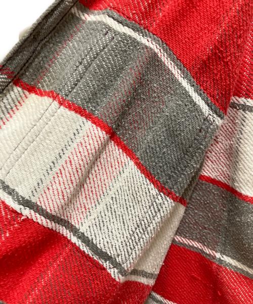 MONTGOMERY WARD（モンゴメリーワード）MONTGOMERY WARD (モンゴメリーワード) 60-70`sコットンチェックシャツ レッド サイズ:不明の古着・服飾アイテム