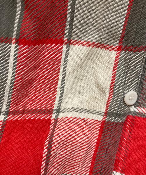 MONTGOMERY WARD（モンゴメリーワード）MONTGOMERY WARD (モンゴメリーワード) 60-70`sコットンチェックシャツ レッド サイズ:不明の古着・服飾アイテム
