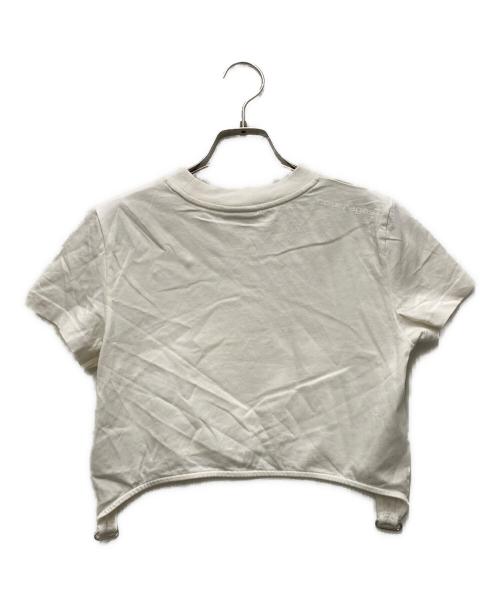 courreges（クレージュ）courreges (クレージュ) クロップドTシャツ ホワイト サイズ:XSの古着・服飾アイテム