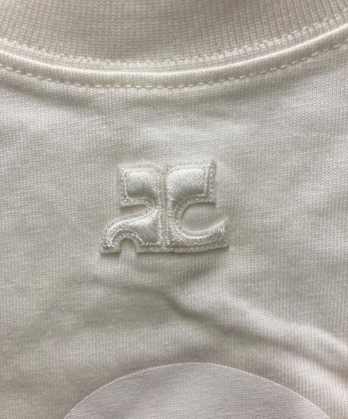 courreges（クレージュ）courreges (クレージュ) クロップドTシャツ ホワイト サイズ:XSの古着・服飾アイテム