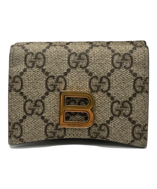 GUCCI（グッチ）GUCCI (グッチ) BALENCIAGA (バレンシアガ) ザ ハッカー プロジェクト カードケース ウォレット ブラウンの古着・服飾アイテム