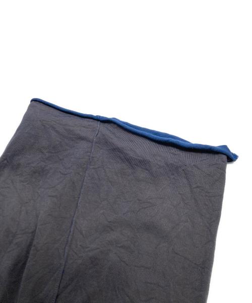 SHINYA KOZUKA（シンヤコズカ）SHINYA KOZUKA (シンヤコズカ) レーヨンブレンド光沢バギーパンツ ブルー サイズ:Ｍの古着・服飾アイテム