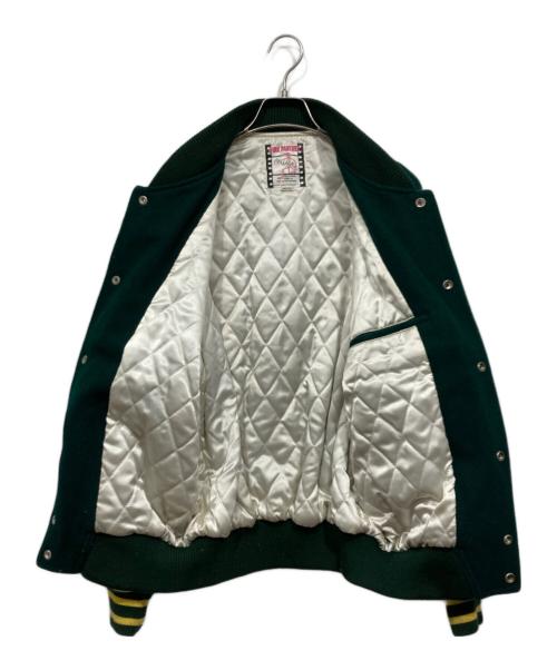 PINK PANTHER（ピンクパンサー）PINK PANTHER (ピンクパンサー) キャラレザースタジャン グリーン サイズ:Mの古着・服飾アイテム