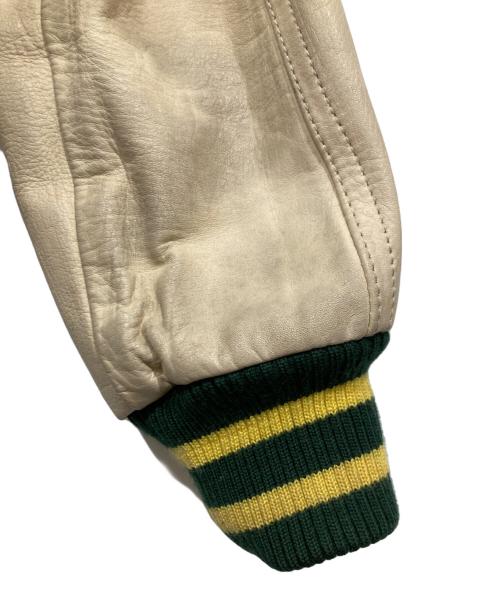 PINK PANTHER（ピンクパンサー）PINK PANTHER (ピンクパンサー) キャラレザースタジャン グリーン サイズ:Mの古着・服飾アイテム