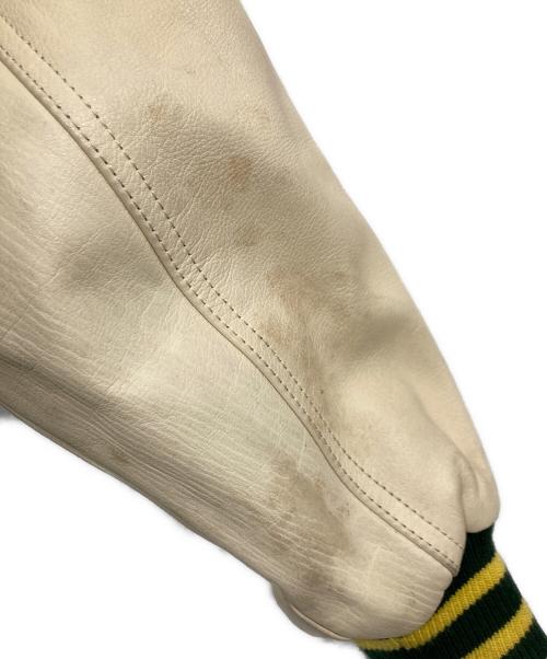 PINK PANTHER（ピンクパンサー）PINK PANTHER (ピンクパンサー) キャラレザースタジャン グリーン サイズ:Mの古着・服飾アイテム