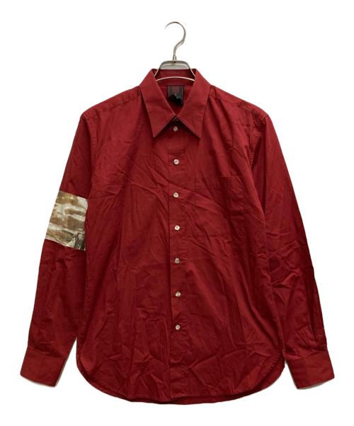 Jean Paul GAULTIER（ジャンポールゴルチェ）Jean Paul GAULTIER (ジャンポールゴルチェ) インディアンプリントL/Sシャツ レッド サイズ:48の古着・服飾アイテム