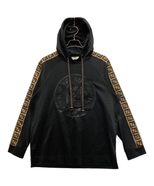 FENDI（フェンディ）FENDI (フェンディ) ズッカ柄プルオーバーパーカー ブラック サイズ:Ⅿの古着・服飾アイテム