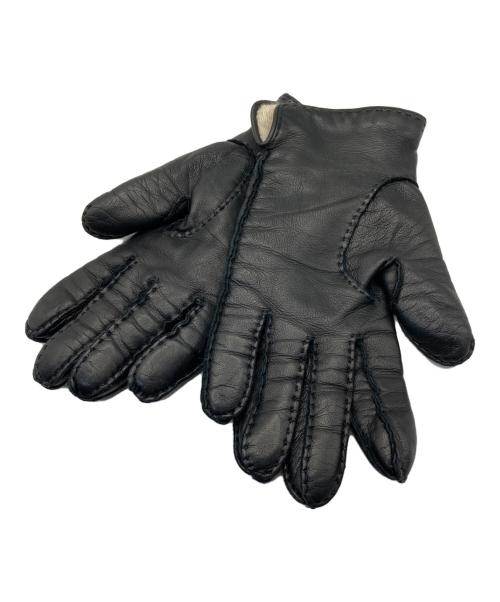 GUCCI（グッチ）GUCCI (グッチ) GGマーモント ラムレザーグローブ ブラック サイズ:Mの古着・服飾アイテム