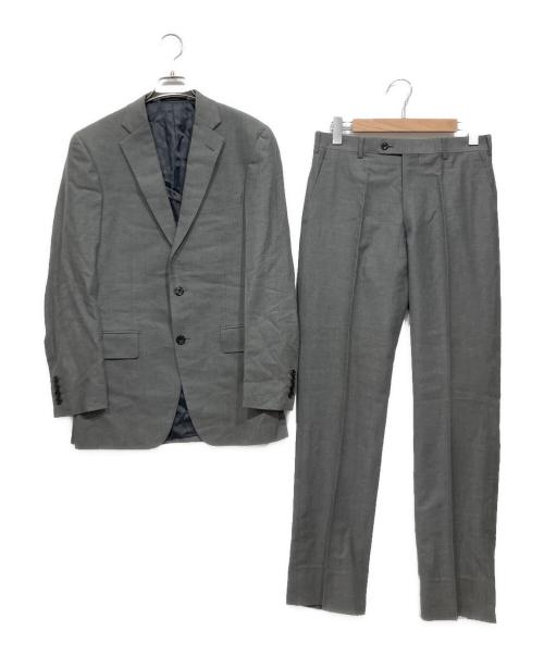 ERMENEGILDO ZEGNA（エルメネジルド・ゼニア）ERMENEGILDO ZEGNA (エルメネジルド・ゼニア) FILO (フィーロ) ヘリンボーン2Bスーツ グレー サイズ:表記無しの古着・服飾アイテム