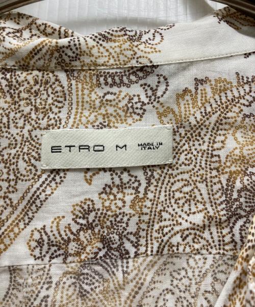 ETRO（エトロ）ETRO (エトロ) ペイズリーS/Sリネンシャツ ホワイト サイズ:Mの古着・服飾アイテム