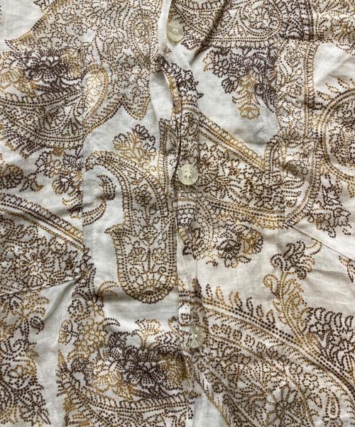 ETRO（エトロ）ETRO (エトロ) ペイズリーS/Sリネンシャツ ホワイト サイズ:Mの古着・服飾アイテム