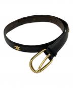 CELINEセリーヌ）の古着「トリオンフレザーベルト」｜ブラック