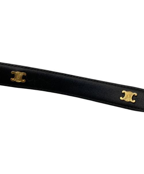 CELINE（セリーヌ）CELINE (セリーヌ) トリオンフレザーベルト ブラックの古着・服飾アイテム