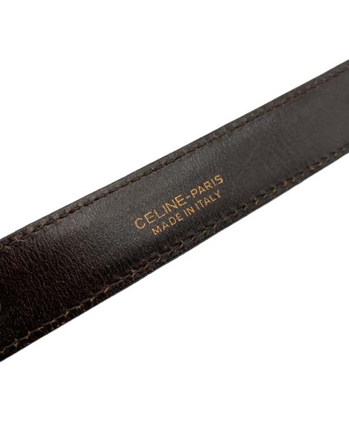 CELINE（セリーヌ）CELINE (セリーヌ) トリオンフレザーベルト ブラックの古着・服飾アイテム