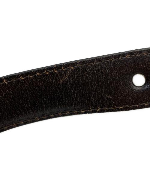 CELINE（セリーヌ）CELINE (セリーヌ) トリオンフレザーベルト ブラックの古着・服飾アイテム