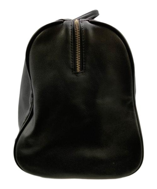 Papillonner（パピヨネ）Papillonner (パピヨネ) レザーボストンバッグ ブラックの古着・服飾アイテム