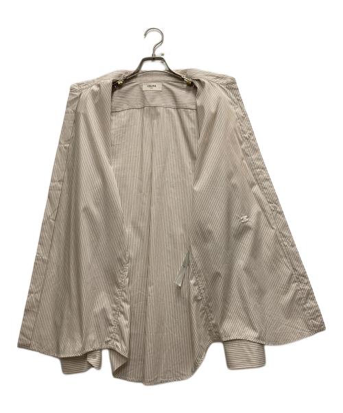 CELINE（セリーヌ）CELINE (セリーヌ) カーナビー ストライプルーズシャツ ベージュ サイズ:41の古着・服飾アイテム
