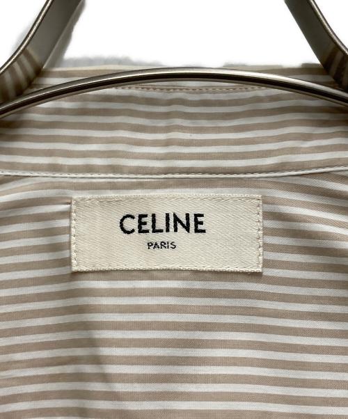 CELINE（セリーヌ）CELINE (セリーヌ) カーナビー ストライプルーズシャツ ベージュ サイズ:41の古着・服飾アイテム