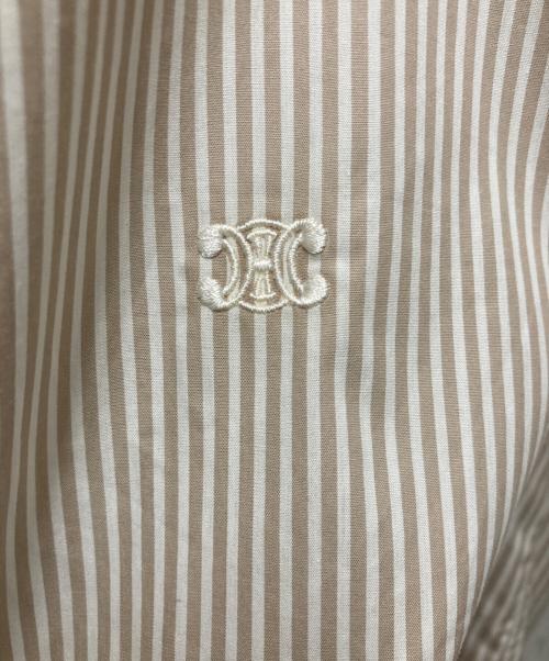 CELINE（セリーヌ）CELINE (セリーヌ) カーナビー ストライプルーズシャツ ベージュ サイズ:41の古着・服飾アイテム