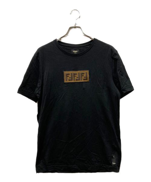 FENDI（フェンディ）FENDI (フェンディ) FFボックスロゴパッチTシャツ ブラック サイズ:Mの古着・服飾アイテム