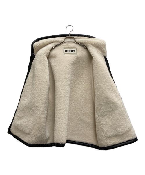 NKNIT（ンニット）NKNIT (ンニット) Vegan Mouton Hooded Zip Jacket ブラック サイズ:表記無しの古着・服飾アイテム