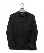 editionエディション）の古着「ウール メリノノーカラージャケット」｜ブラック