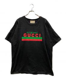 GUCCI（グッチ）の古着「ロゴプリントＴシャツ」｜ブラック