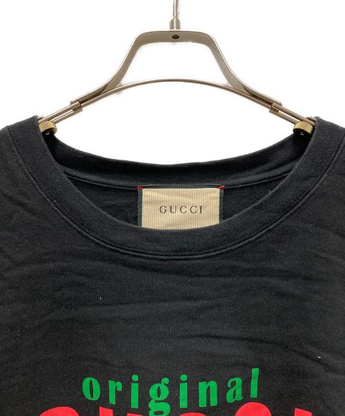 GUCCI（グッチ）GUCCI (グッチ) ロゴプリントＴシャツ ブラック サイズ:XLの古着・服飾アイテム