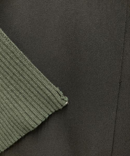 UN3D.（アンスリード）UN3D. (アンスリード) ニットドッキングジャケット ブラック×カーキ サイズ:36の古着・服飾アイテム