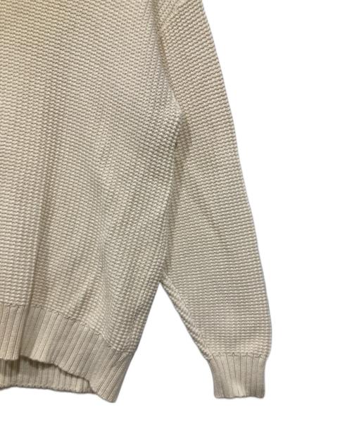 son of the cheese（（サノバチーズ））son of the cheese (（サノバチーズ）) コットンVネックニット / ASYMMETRY V KNIT ベージュ サイズ:Ｍの古着・服飾アイテム