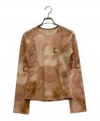 PARANOIDパラノイド）の古着「PEGADAS Mesh Blouse」｜ベージュ