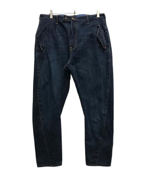 Vivienne Westwood（ヴィヴィアンウエストウッド）Vivienne Westwood (ヴィヴィアンウエストウッド) LEE (リー) 立体裁断デニムパンツ ブルー サイズ: 81cm (W32)の古着・服飾アイテム