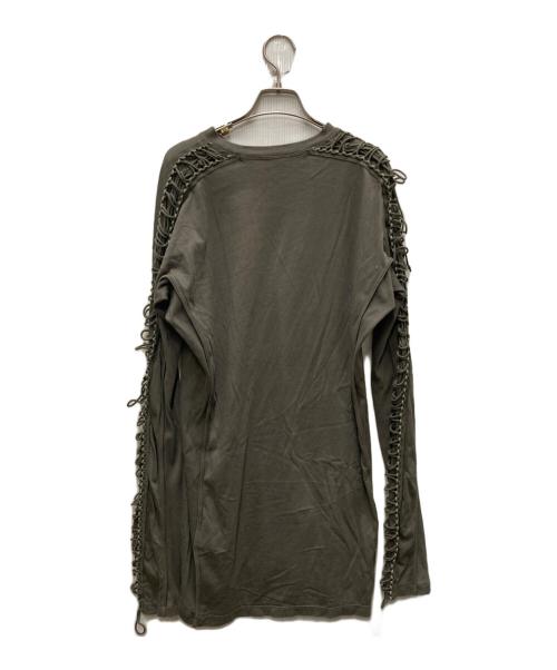 JULIUS（ユリウス）JULIUS (ユリウス) JERSEY FASTENING T-SHIRTS オリーブ サイズ:2の古着・服飾アイテム