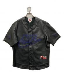 SUPREME×NIKE（シュプリーム×ナイキ）の古着「Leather Baseball Jersey」｜ブラック