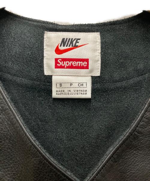 SUPREME（シュプリーム）SUPREME (シュプリーム) NIKE (ナイキ) Leather Baseball Jersey ブラック サイズ:Sの古着・服飾アイテム