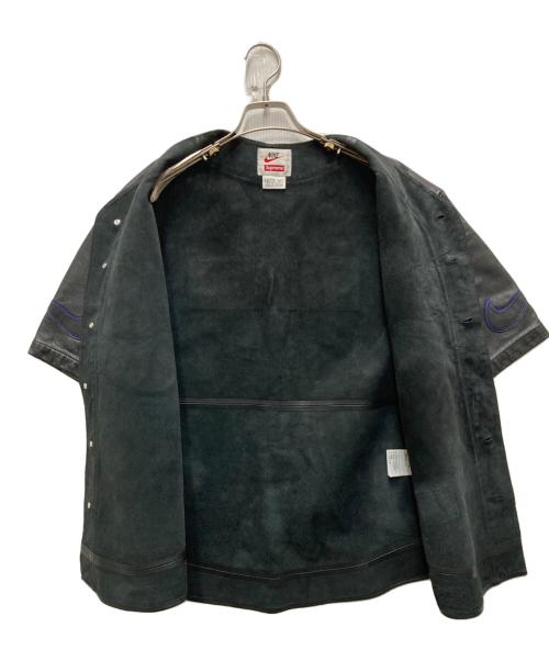 SUPREME（シュプリーム）SUPREME (シュプリーム) NIKE (ナイキ) Leather Baseball Jersey ブラック サイズ:Sの古着・服飾アイテム