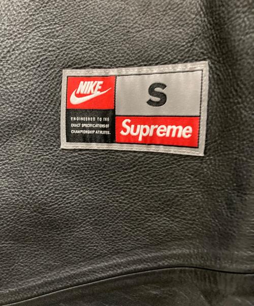 SUPREME（シュプリーム）SUPREME (シュプリーム) NIKE (ナイキ) Leather Baseball Jersey ブラック サイズ:Sの古着・服飾アイテム