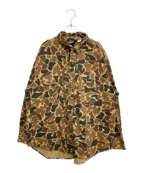 WOOLRICH（ウールリッチ）WOOLRICH (ウールリッチ) 80'S~90'S カモ柄 エポレット付きシャツ ベージュ サイズ:2XLの古着・服飾アイテム