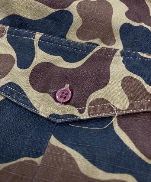 WOOLRICH（ウールリッチ）WOOLRICH (ウールリッチ) 80'S~90'S カモ柄 エポレット付きシャツ ベージュ サイズ:2XLの古着・服飾アイテム